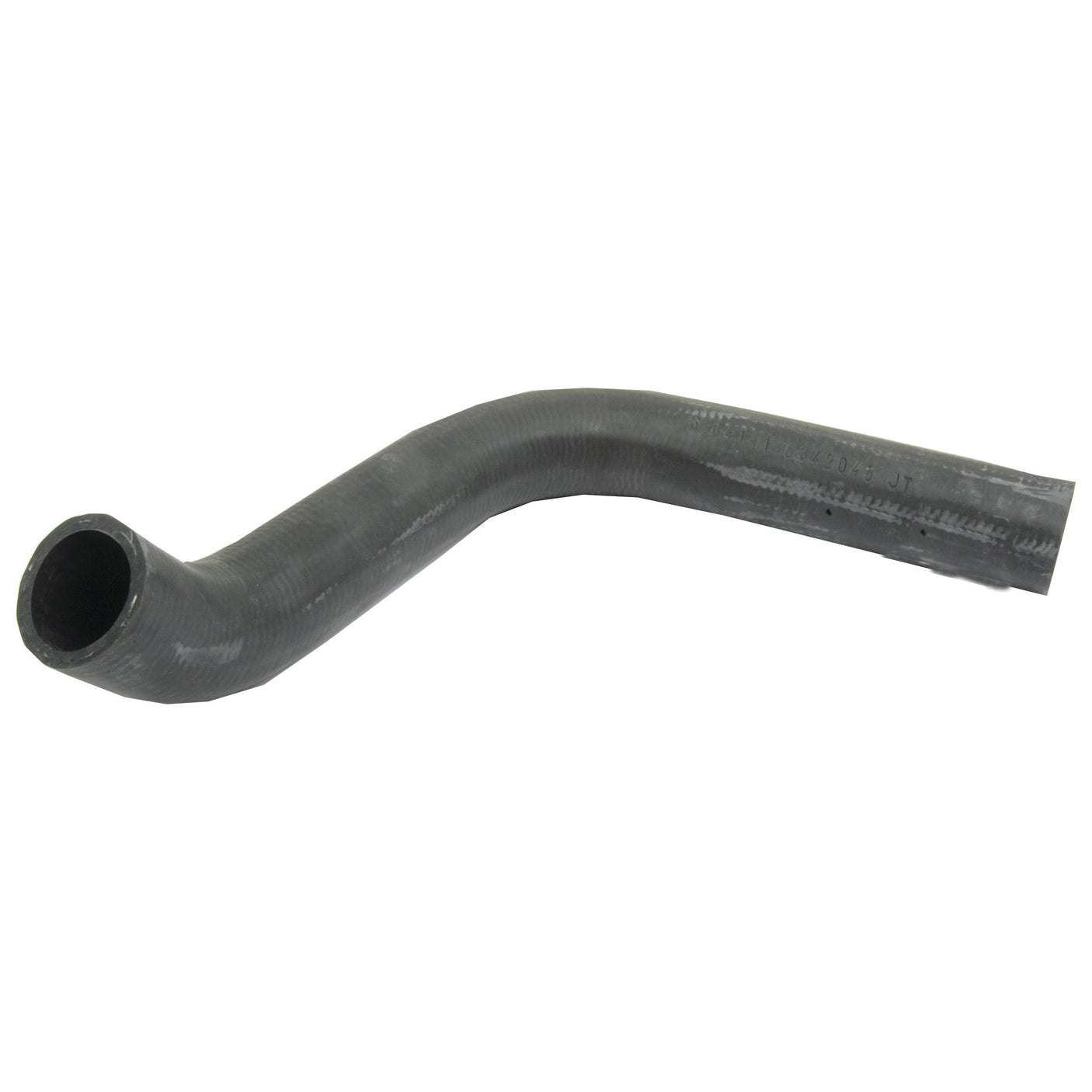 A Sparex Bottom Hose (Sparex Part No. S.64141), featuring an inner diameter of 30mm at both ends and a slight bend, is displayed against a plain white background with a Sparex hose clip securely fastened.