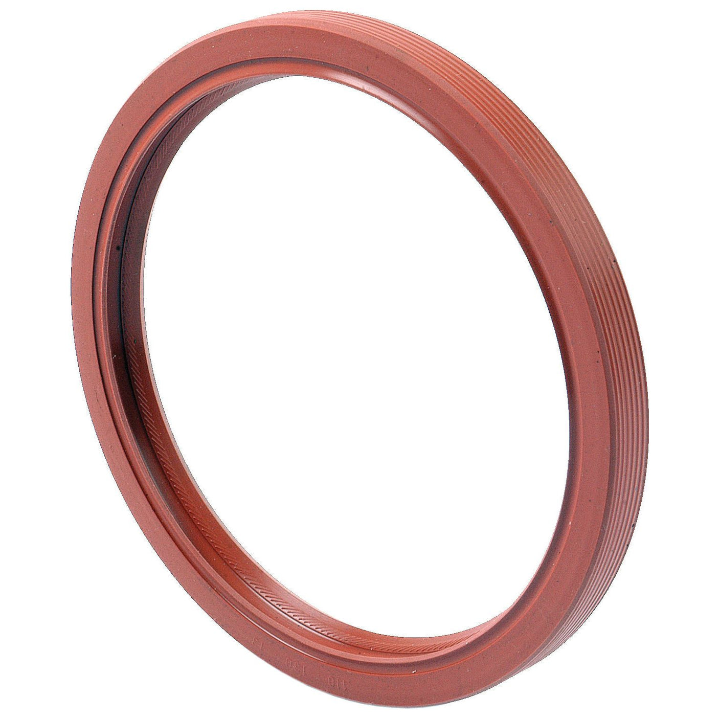 A circular Sparex Oil Seal (Part No. S.64173) in a red-brown hue with smooth surfaces and ribbed edges, specifically designed for Zetor's rear crankshaft seal.