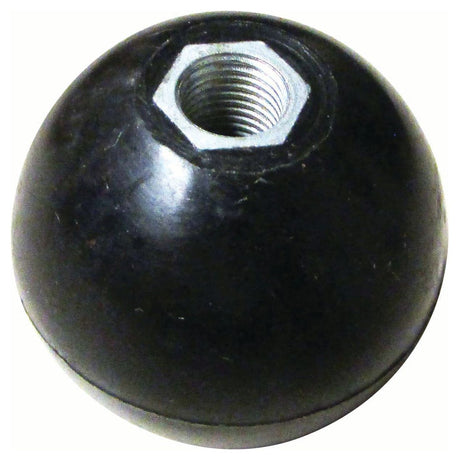 A black, spherical gear knob with a hexagonal threaded hole at the top, known as Gear Knob | Sparex Part No.S.641, by Sparex.