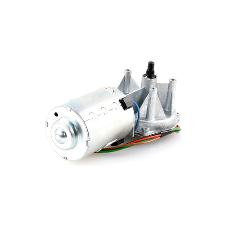 The Sparex Wiper Motor 12V (Sparex Part No. S.64326) features a compact electric motor with metallic housing and a set of four connected colored wires, making it an ideal replacement for your wiper motor needs.