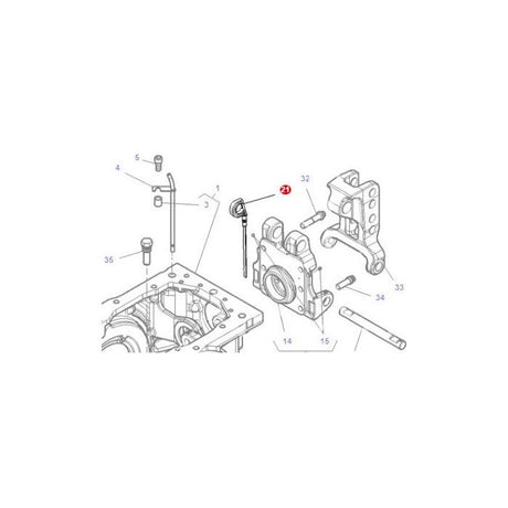 Massey Ferguson - Oil Dipstick - 4300359M1 - 4304857M1 - Farming Parts