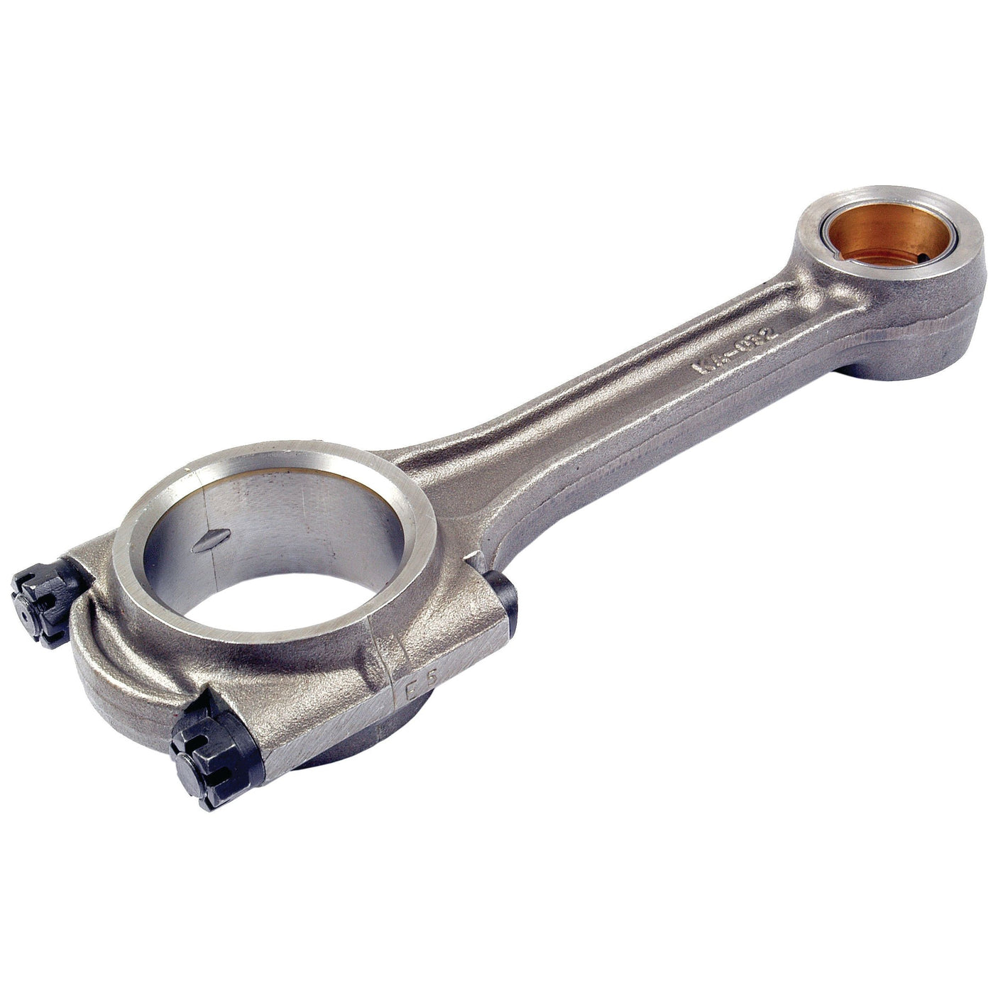 The Conrod from Sparex (part number S.64465), a metal connecting rod designed with a hole at each end, is commonly used in internal combustion engines and is ideal for models from brands like John Deere.