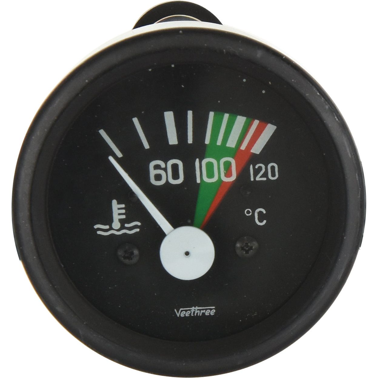 The Sparex Water Temperature Gauge (Part No. S.64725) displays a reading of approximately 80°C, with a scale ranging from 40°C to 120°C, indicating temperature ranges in colored zones—a reliable addition for your Zetor tractor.