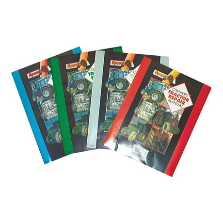 Four manuals for Zetor tractors, each with a distinctively colored border (blue, green, black, red), are fanned out and displayed. These guides feature detailed information for popular models such as the Zetor 5211. The manuals are part of Sparex's product line and can be identified by Sparex Part No.S.64820.