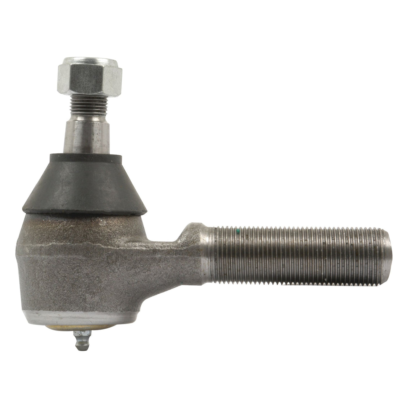 Introducing the Sparex Track Rod (S.64869), a robust steering and suspension component for vehicles. It features a metallic ball joint with a threaded stud and nut, complemented by a cylindrical shank and rubber dust cover. Its M27 x 2 RH male thread – straight ensures reliable performance, making it an ideal choice for automotive applications. The track rod measures 135mm in length, providing precision and durability in every use.