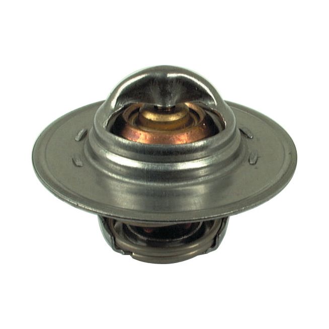 A close-up image of a metallic car thermostat by Sparex, specifically the Thermostat Housing | Sparex Part No. S.65030, featuring a circular design with a central cylindrical component. The temperature range is precisely engineered for optimal performance.