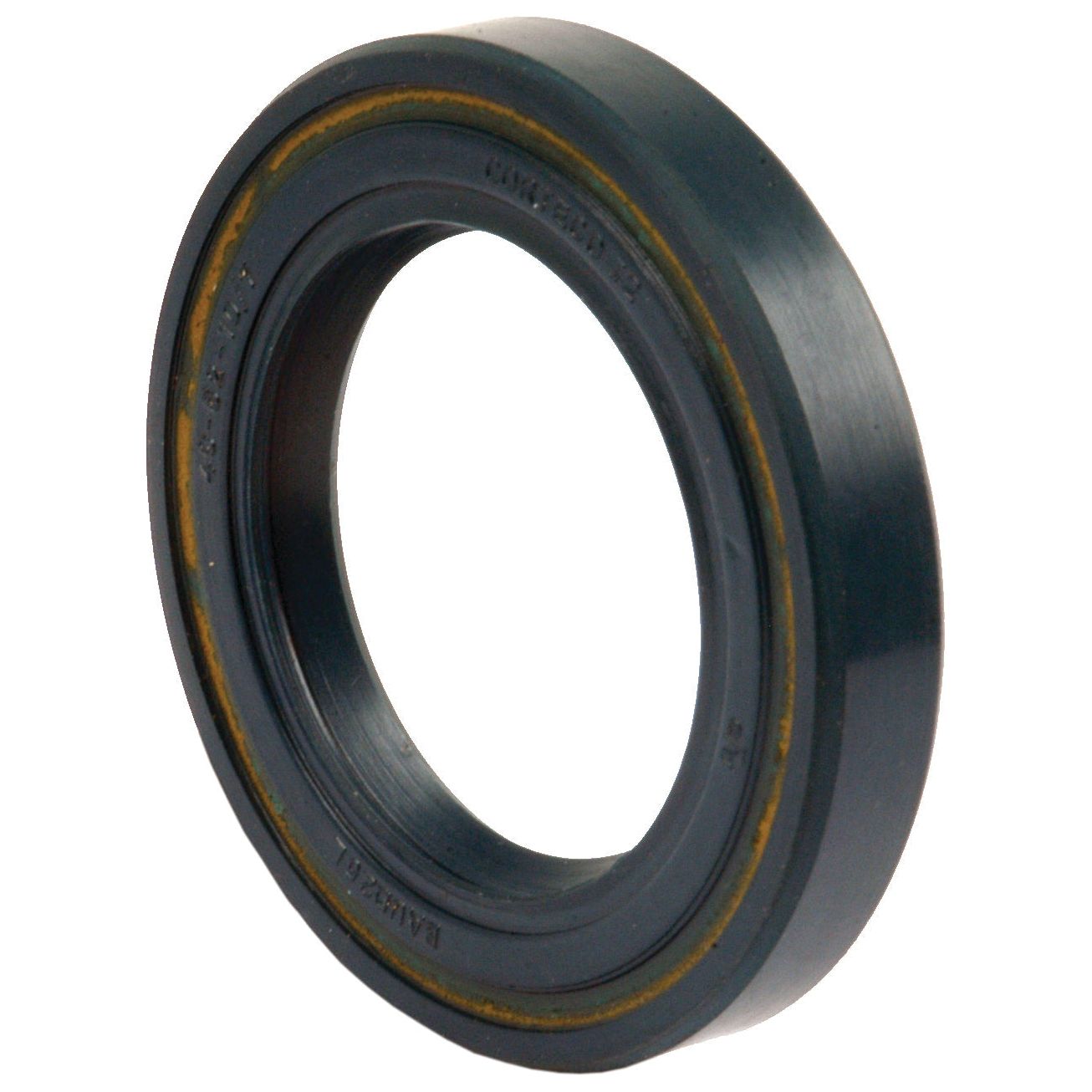 A black rubber oil seal with a circular shape and an inner metallic reinforcement, ideal as the Sparex Metric Rotary Shaft Seal (40 x 62 x 10mm, Part No. S.65035) for FARMALL tractors.