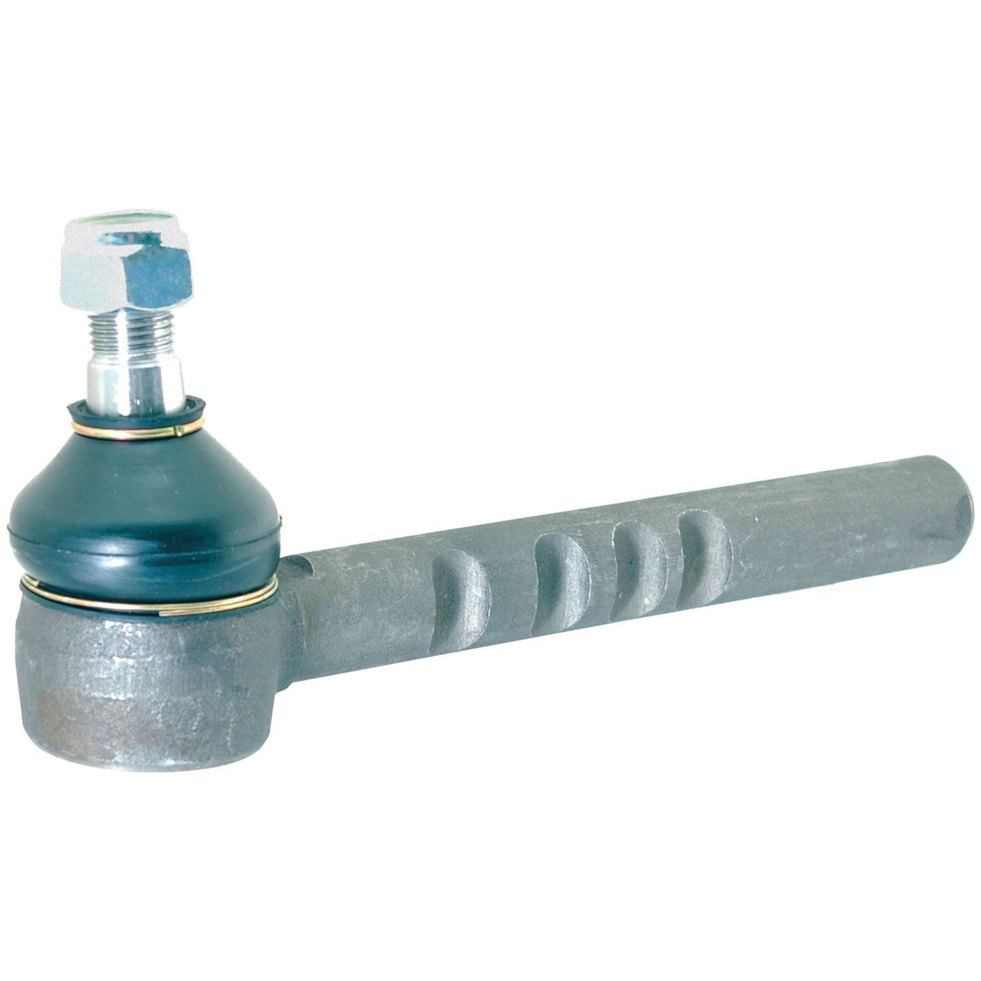 A 200mm Sparex Track Rod (S.65049), featuring a threaded bolt and a rubber dust boot, is seamlessly attached to a cylindrical rod with a precise taper.