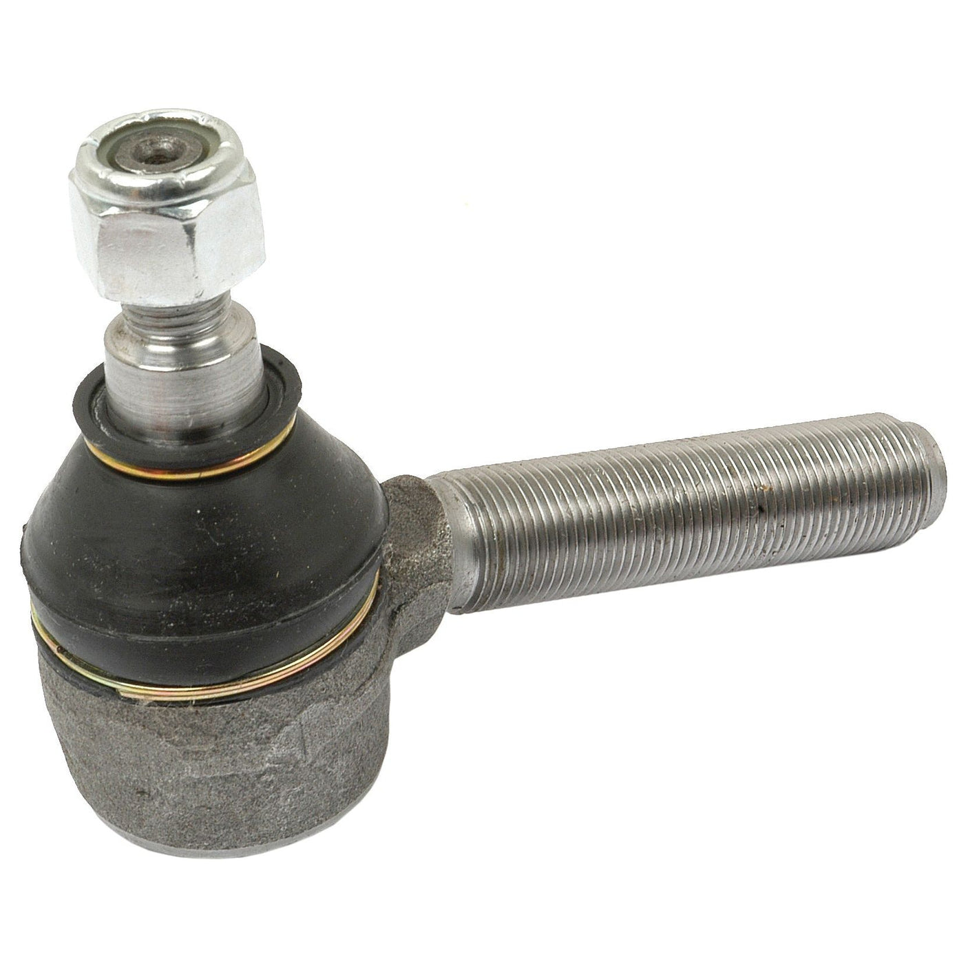 Image of a Sparex Track Rod (S.65050) featuring a threaded shaft (11/16" x 18tpi RH), ball joint, and attached nut. The 100mm component is crucial in vehicle steering mechanisms.