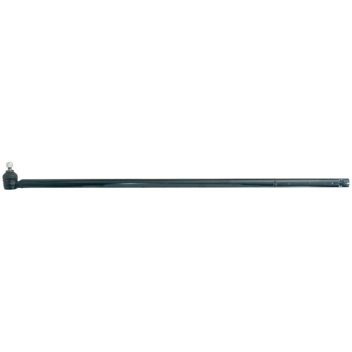 A black metal Track Rod (S.65052) from Sparex, measuring 1020mm in length, with a threaded end and a ball joint on one side is displayed against a white background. The rod boasts a precise thread length for accurate fitting.