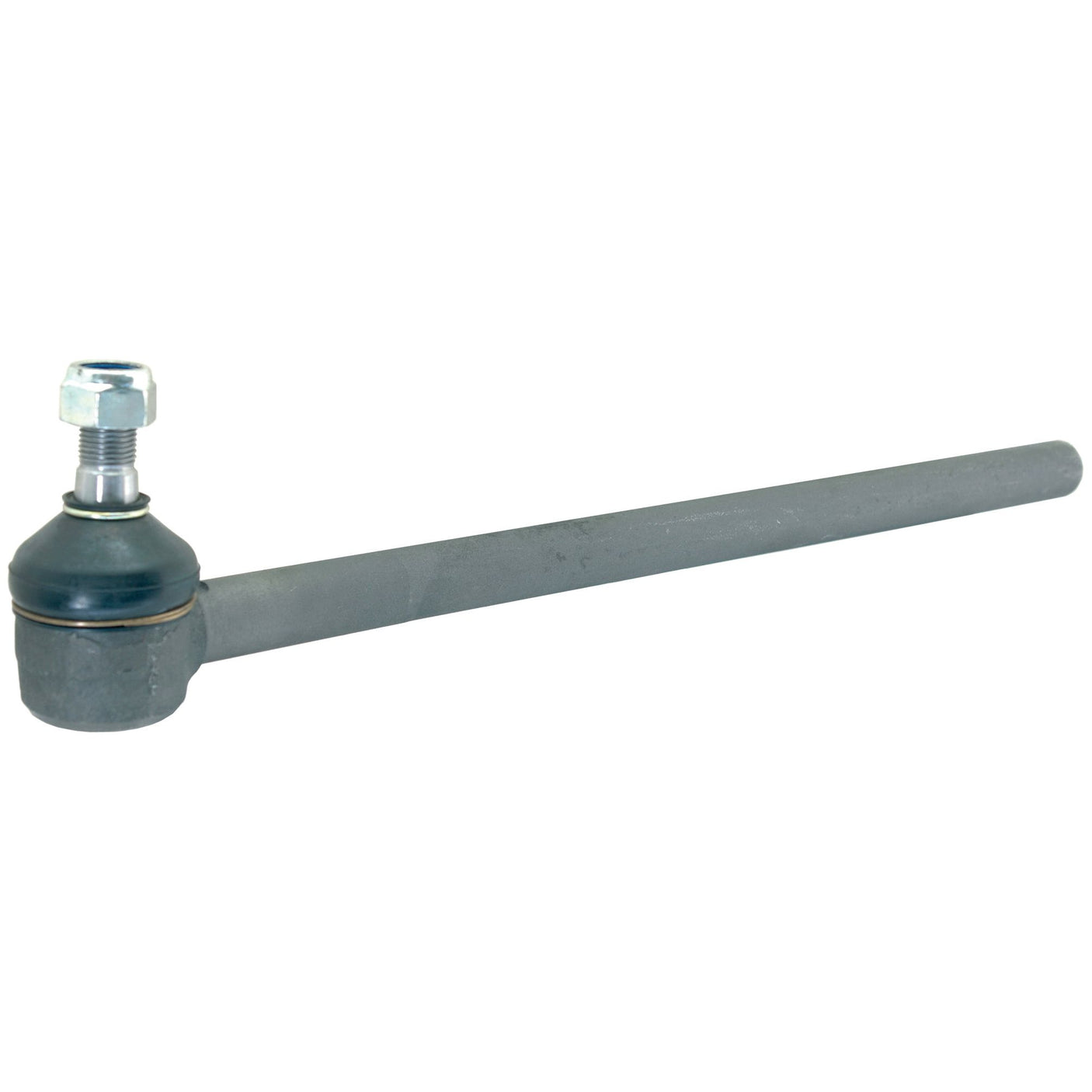 The Sparex Track Rod, model S.65063, is a 395mm metal automotive component featuring a tie rod end with a ball joint on the left side and an extended straight rod to the right. It includes a bolt and nut at the joint and is designed with precise thread length for secure connections.