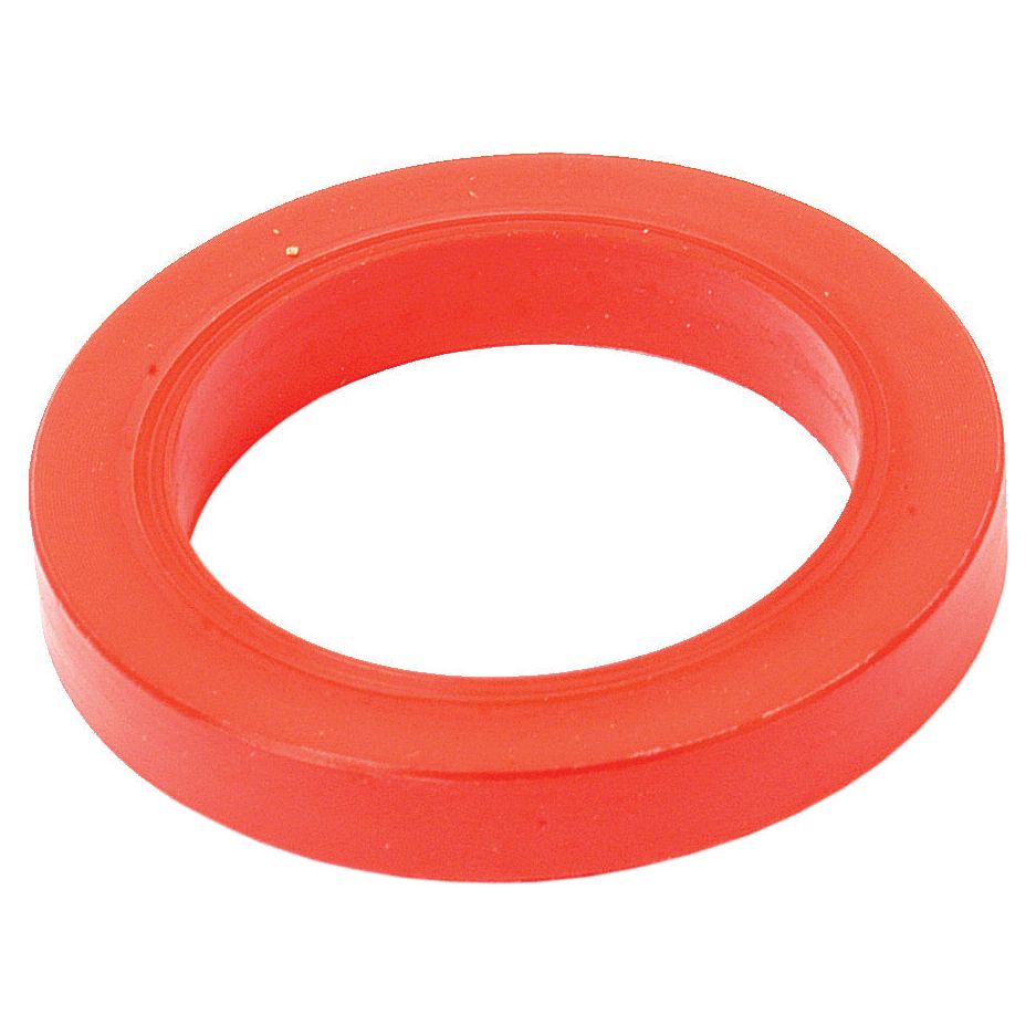 The Sparex Seal (Sparex Part No. S.65139) is a red, circular rubber washer with a hollow center, perfect for use in Ford New Holland or Case IH Seal Spindle applications.