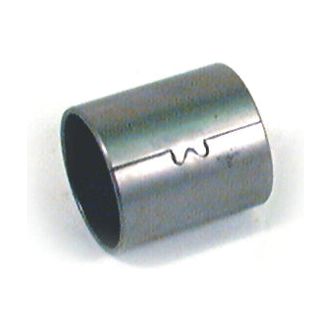 A cylindrical metal bushing, featuring a split down one side and a wavy pattern on the seam, displayed against a white background. This Spindle Bush (Sparex Part No. S.65151) is ideal as a spindle bush and is compatible with Ford/New Holland models. Бренд: Sparex