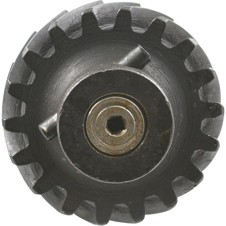 Close-up of the Sparex Engine Oil Pump Gear and Shaft Assembly (Part No. S.65267), featuring a dark-colored gear with multiple teeth, centered on a metal axis, typically used in Ford/New Holland engines.