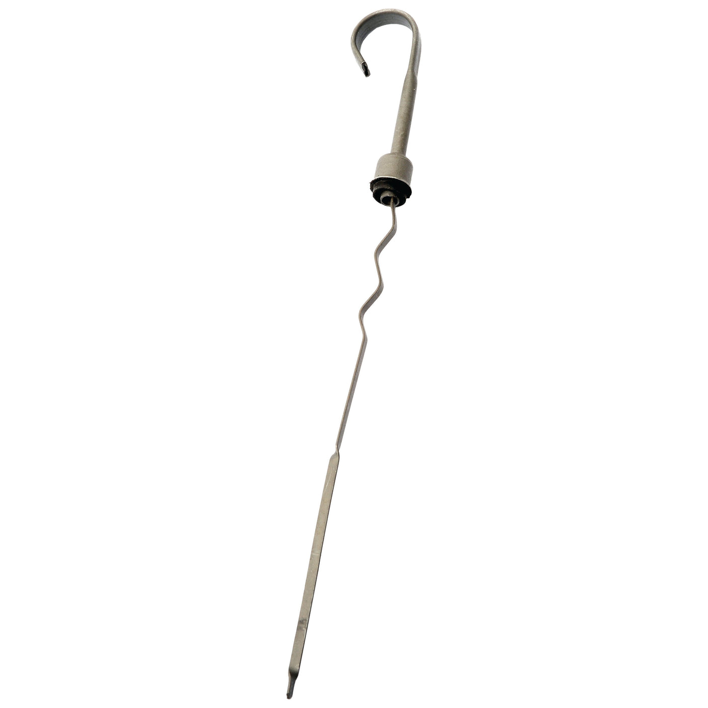 The Sparex Dipstick (Part No.S.65329) is a long, slender metal tool featuring a hook at one end and a wavy, screw-like design along the shaft, similar to equipment used in New Holland machinery.