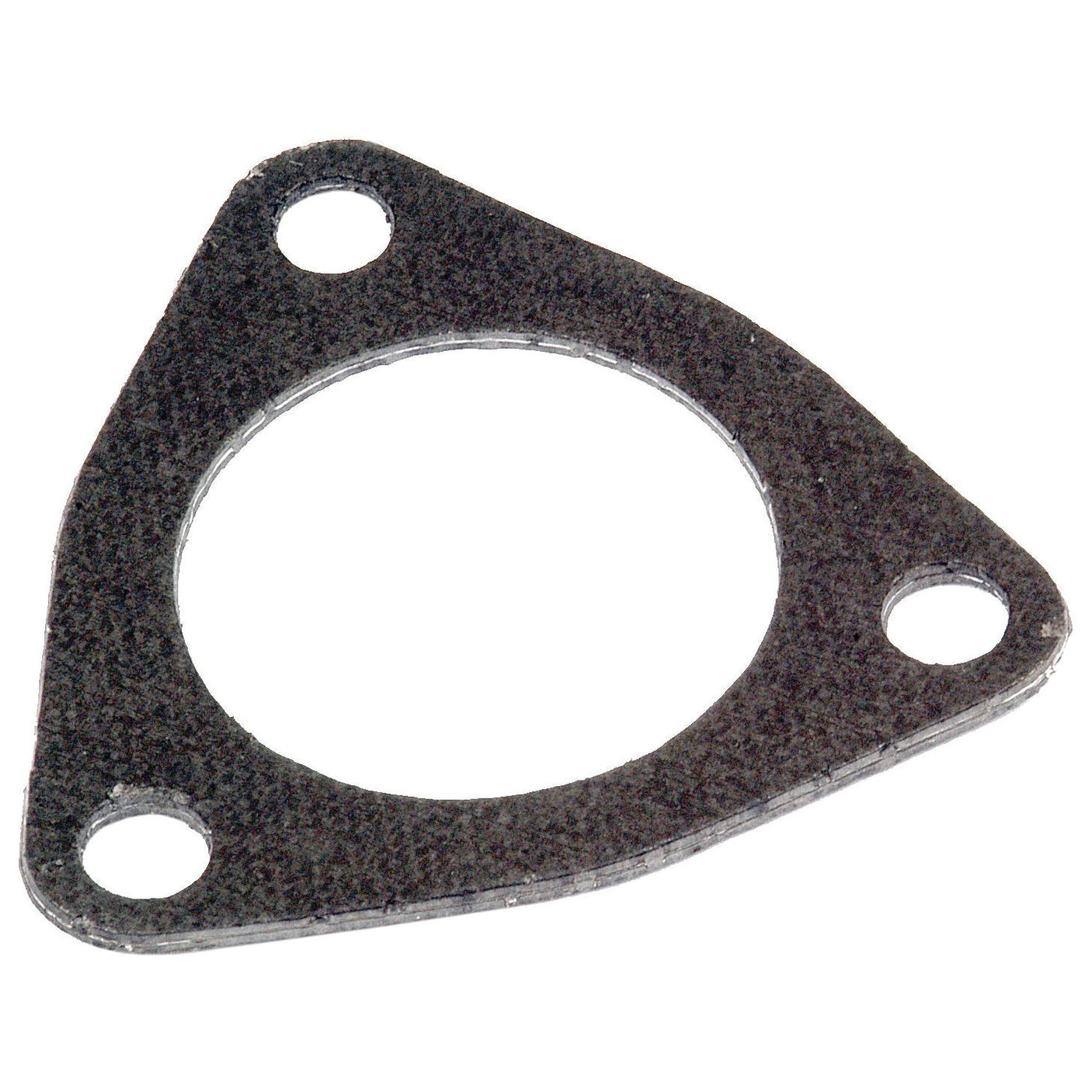 The Sparex Exhaust Manifold Gasket (Sparex Part No. S.65353) is a gray triangular gasket with a central circular hole and three smaller holes at the corners, specifically designed for manifold to downswept pipe connections on Ford engines.