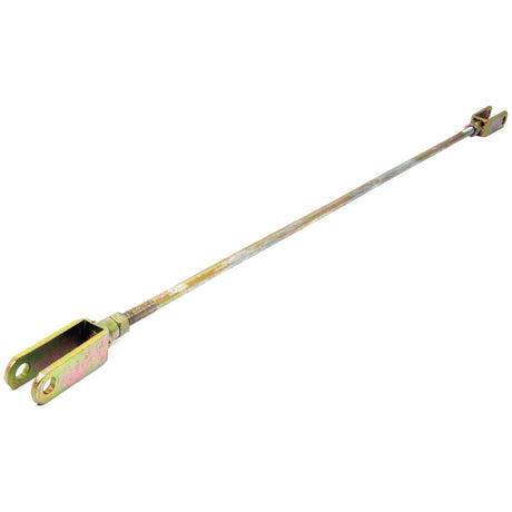 Introducing the Clutch Pedal Rod by Sparex, Part No. S.65356—a metal turnbuckle featuring a threaded rod and adjustable clamps on both ends, suitable for Case IH / International Harvester machinery.