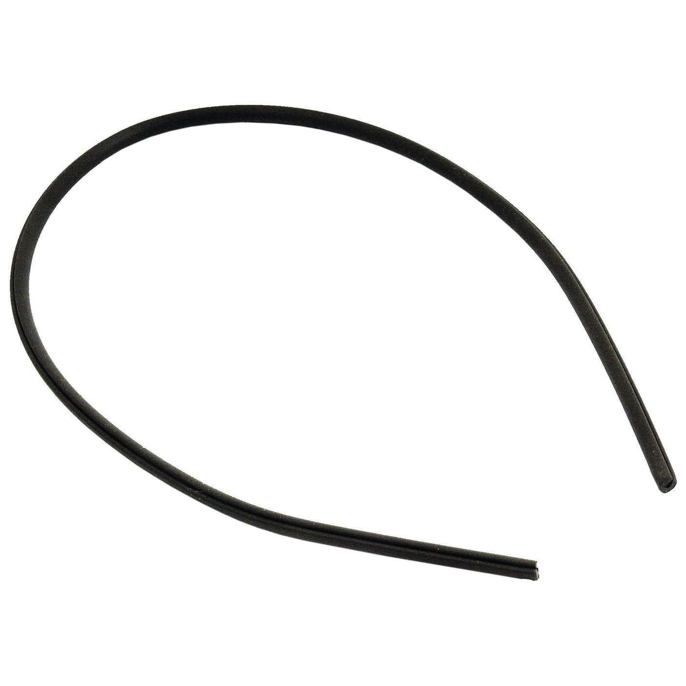 A simple, streamlined black headband with an open-ended design, crafted from a smooth and flexible material, reminiscent of the sleek engineering typified by the Sparex Seal-Instrument Panel (Sparex Part No. S.65469).