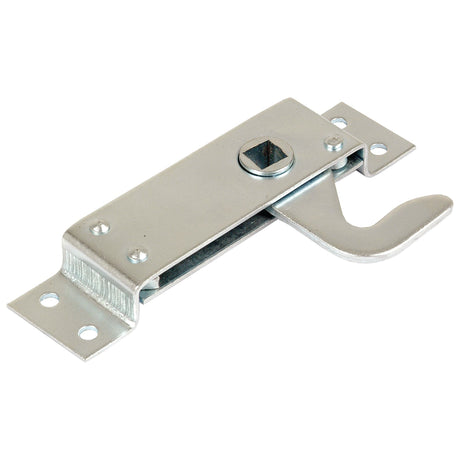 Introducing the Bonnet Catch Assembly by Sparex (Part No. S.65543)—a durable metal latch featuring a rectangular body, rounded lever, and four mounting holes, specifically designed for securing doors or panels. Ideal for New Holland or Ford applications.