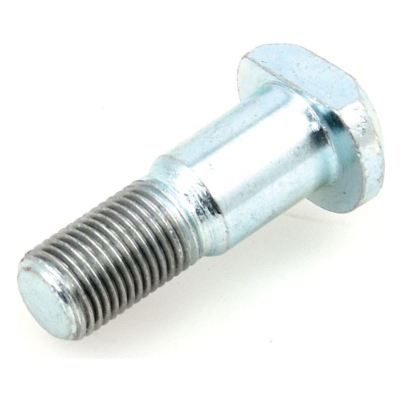 A Sparex Wheel Bolt, 1/2'' x 1 1/2'' (UNF) with a shiny metal finish, hexagonal head, and threaded shaft lies on a white background.