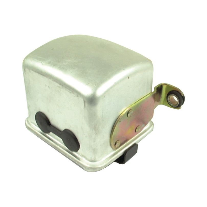 The Control Box 12V (Sparex Part No. S.65580) from Sparex features a silver metal relay housing with a side-mounted bracket and is compatible with Bullet Connectors.