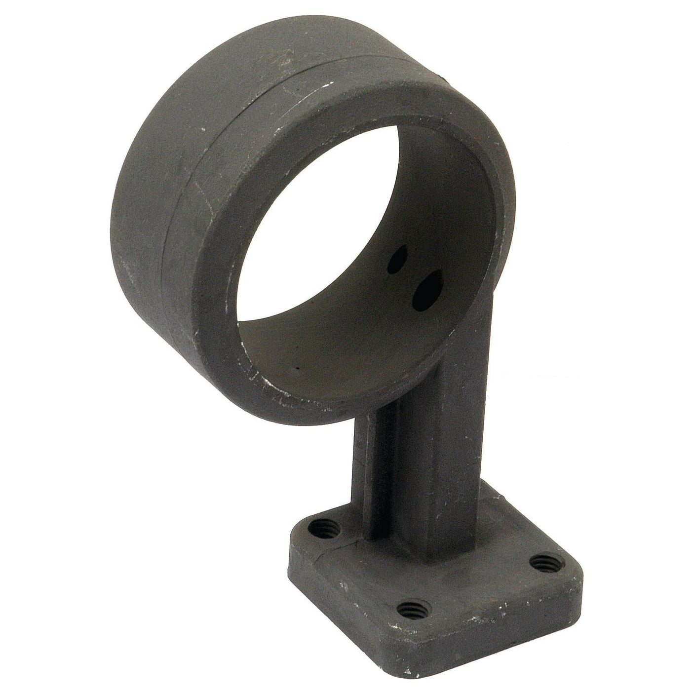 Sparex Support - PTO Shaft (Part No. S.65767) is a metal bracket with a round opening at the top and a base featuring four holes for mounting, compatible with Case IH and Ford/New Holland equipment.