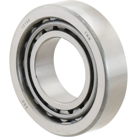 The Sparex Taper Roller Bearing (355X/352) - S.65775, a metal cylindrical roller bearing featuring engraved numbers and letters, is displayed against a white background.