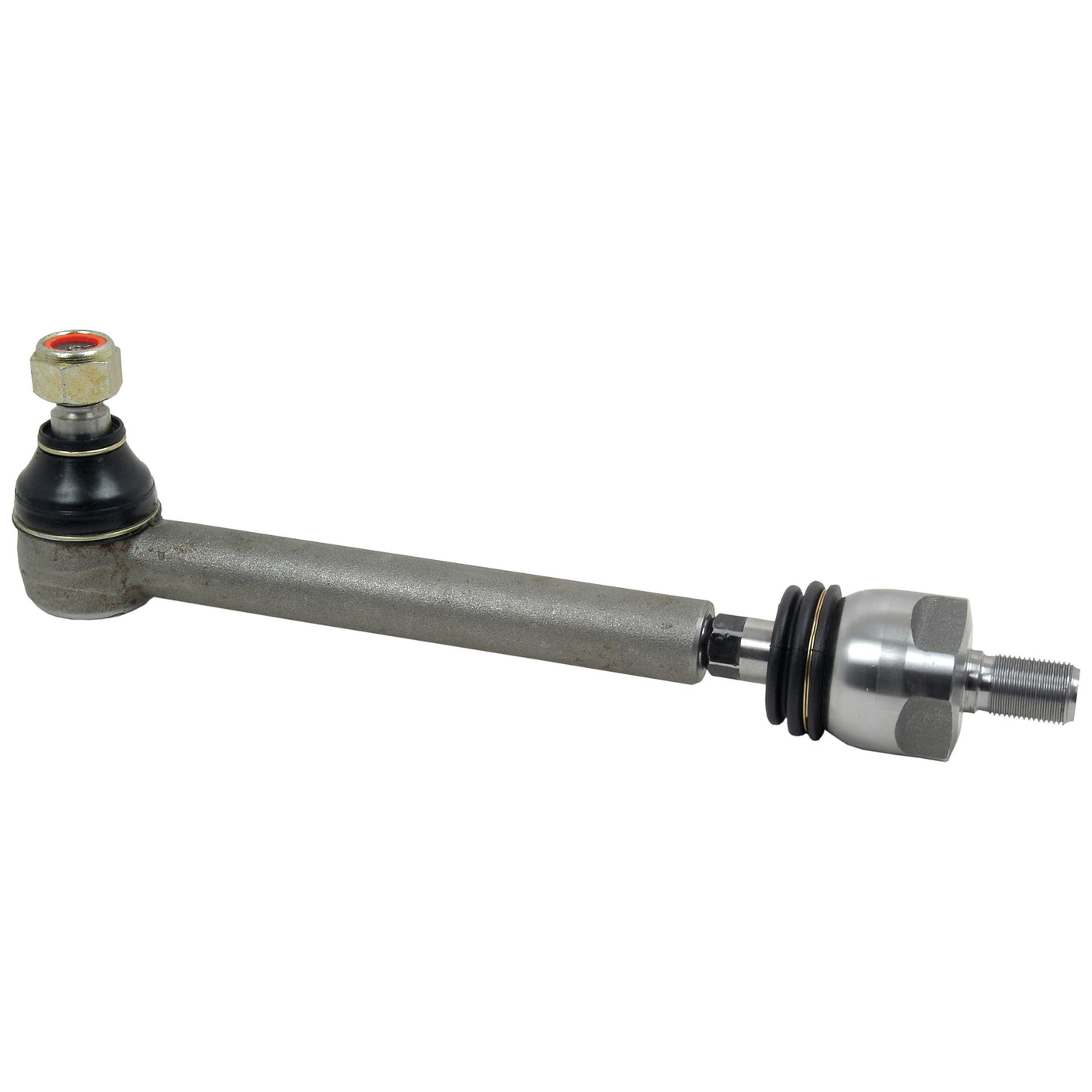 Introducing the Sparex Track Rod (S.65810), a 220mm metal mechanical component with a ball joint and M18 x 1.5 female threaded ends, perfect for various applications. Sparex quality ensures durability and precision.