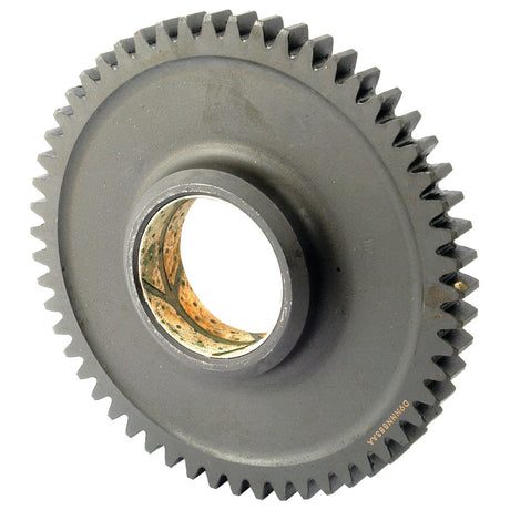 A close-up of the Sparex Idler Gear Shaft (S.65850) with evenly spaced teeth and a central hole, viewed at a slight angle.