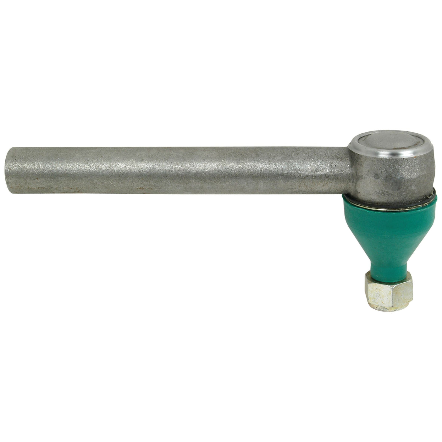 The Track Rod (Length: 220mm - S.65869) from Sparex features a cylindrical handle, a green conical connector, and is equipped with a hexagonal nut that has an M18 x 1.5 female thread at the end.