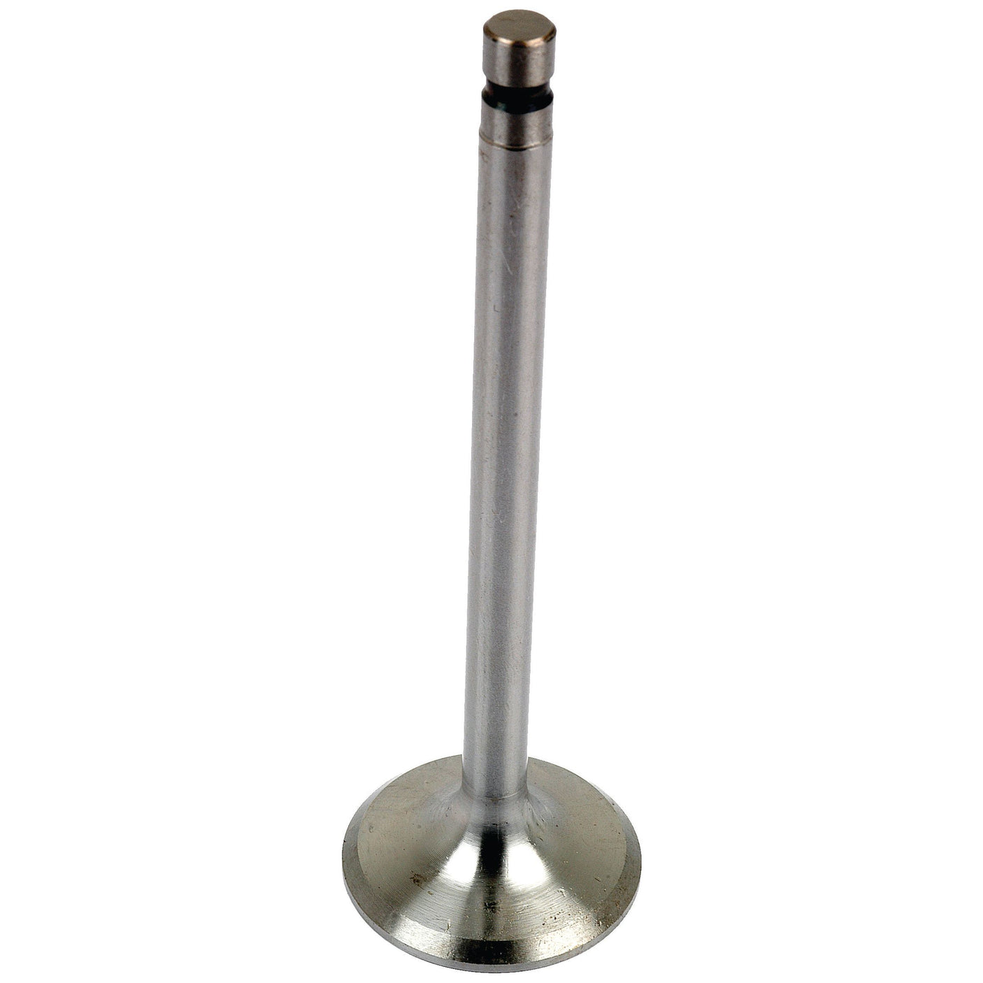 Sparex Inlet Valve (Part No. S.65929) is a single engine valve featuring a metal stem, black tip, and flat disc-shaped end, designed to be compatible with New Holland tractors.