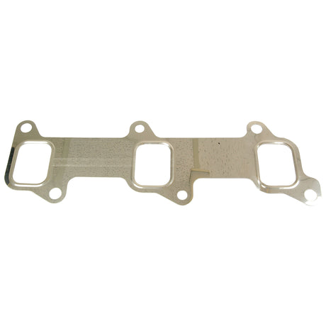 The Sparex Exhaust Manifold Gasket (Part No.S.65946) is a metal gasket with three rectangular ports and five bolt holes, designed specifically for Ford engine applications in automotive engines. It is ideal for models such as the PowerStar 7.5.