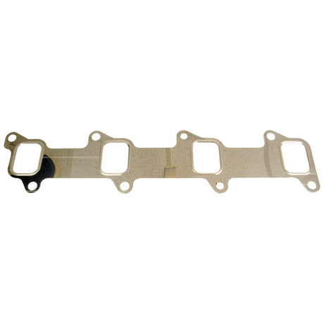 The Exhaust Manifold Gasket (Sparex Part No. S.65947) by Sparex features four rectangular ports and multiple bolt holes, designed for secure attachment to a Ford engine.