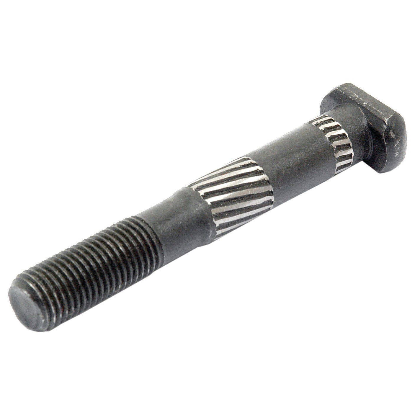 A black metal bolt, named Conrod Bolt (Sparex Part No. S.65979), featuring a threaded end and a gear-like pattern near the middle, suitable for Ford / New Holland machinery.