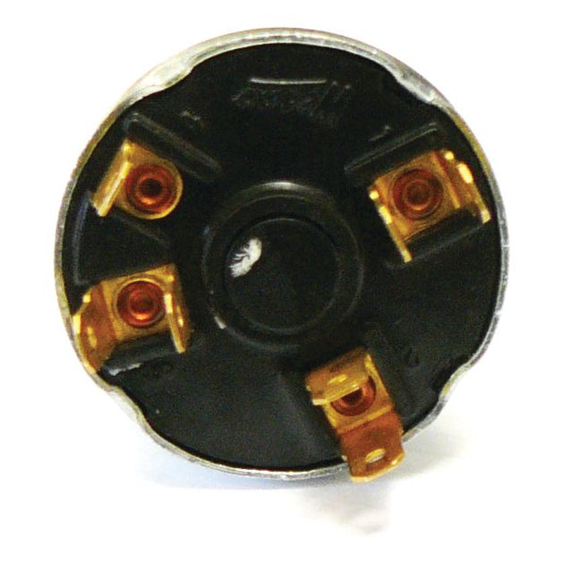 Close-up image of the back of a Sparex Head Light Switch (Sparex Part No. S.65987) showing five gold terminals on a black circular base, compatible with Farmtrac and Ford New Holland machinery.