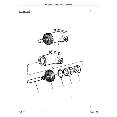 Massey Ferguson - Brake Slave Cylinder - 1676387M92 - Farming Parts