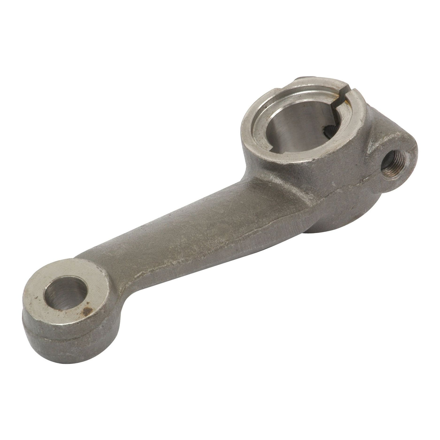 The Sparex Steering Arm (2WD) RH, compatible with Ford/New Holland models and listed under Sparex Part No.S.66020, features a cylindrical hole at one end and a rounded hole at the other.