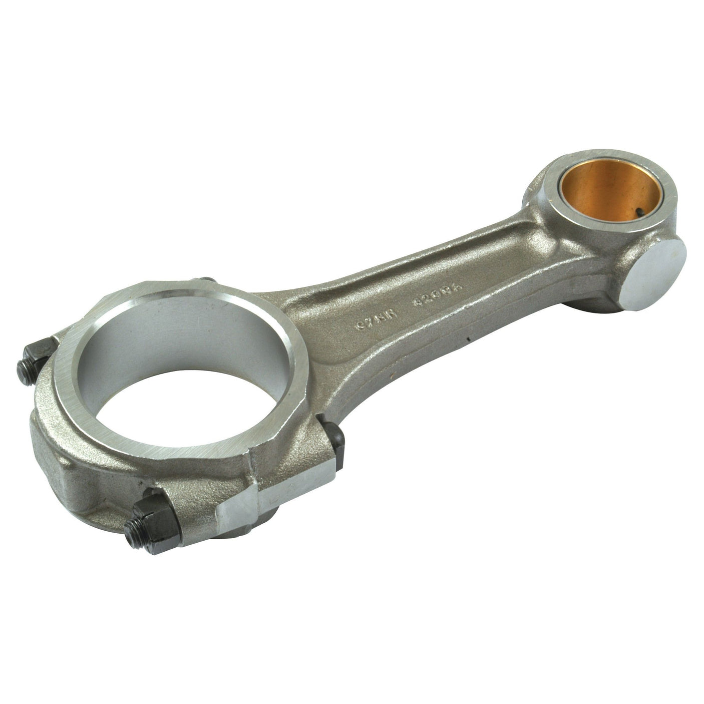 A robust Conrod (Sparex Part No. S.66043) with a piston pin bushing and bolt fastening, essential for linking the piston to the crankshaft in Ford/New Holland engines.