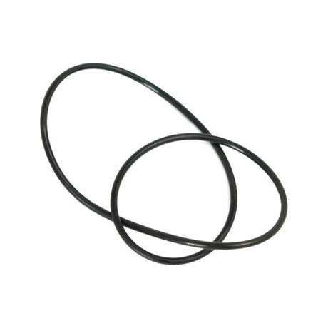 Two black rubber O-rings, known as the Liner Seal with Sparex Part No. S.66048, often used as seals in Ford / New Holland machinery, are placed next to each other, slightly overlapping, on a white background.