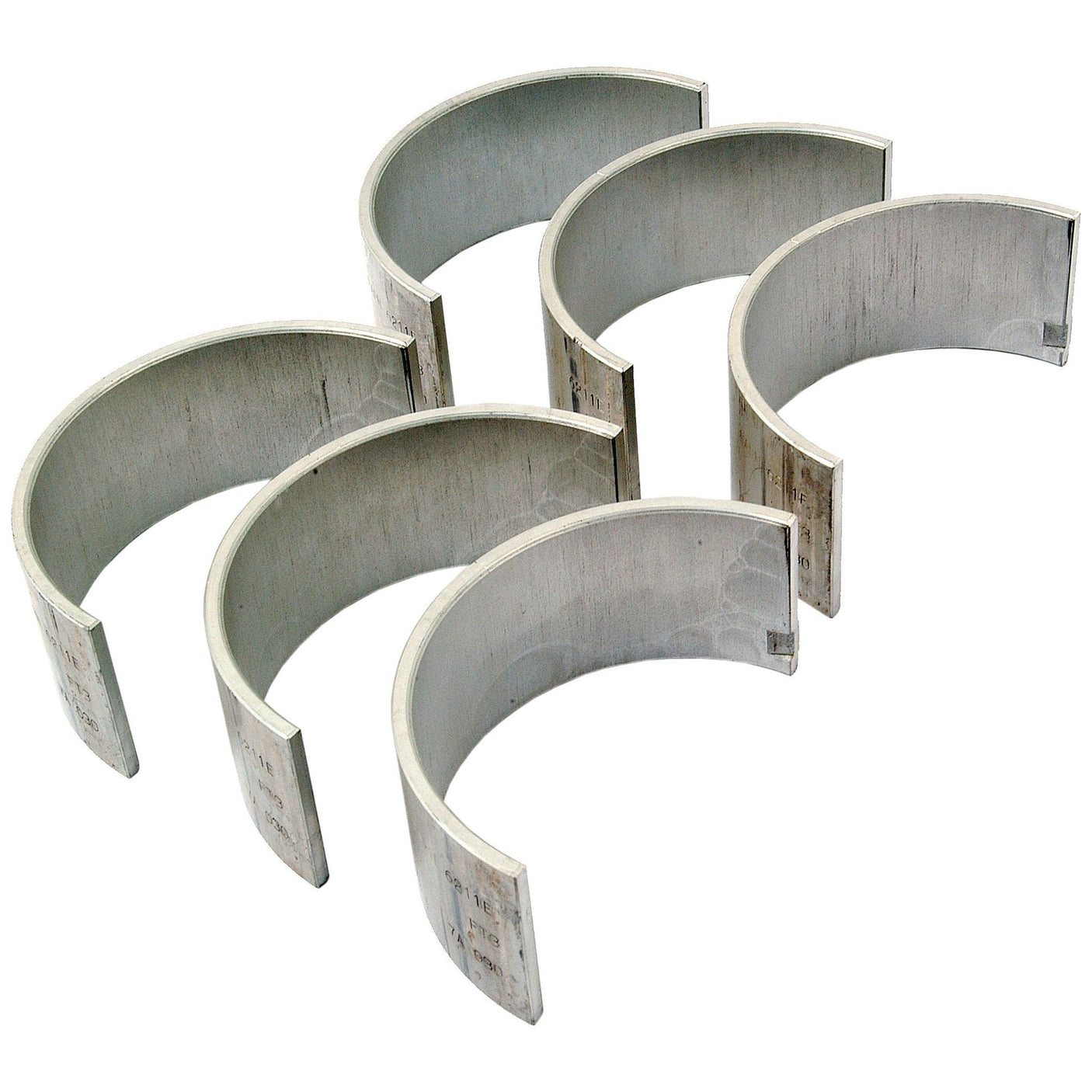 Six Conrod Bearing +0.030'' (0.75mm) sets, branded as Sparex Part No.S.66075 and similar to those used in Ford or New Holland tractors, are arranged in two rows of three on a white background.