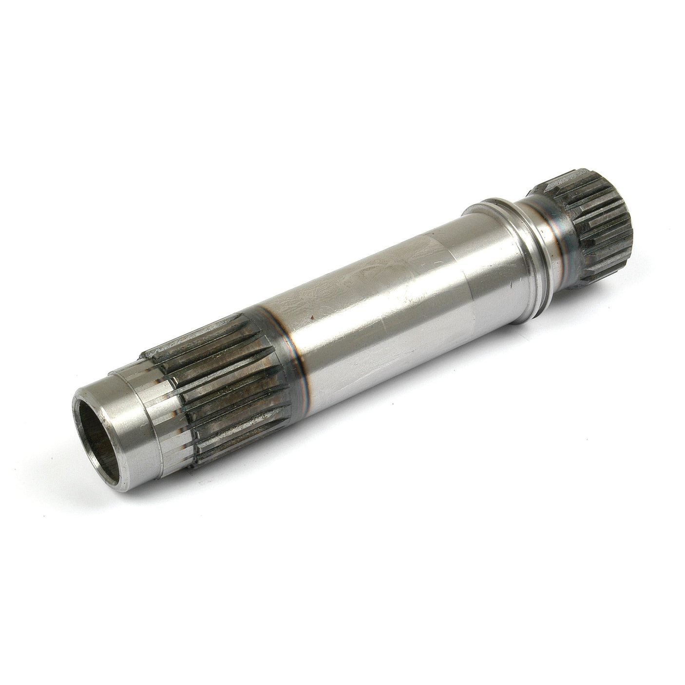 The Input Spigot Shaft 223mm - S.66121 by Sparex is a metal splined shaft with ridges on both ends, designed for mechanical and engineering applications requiring torque transmission. It features a 1 3/4'' - 20 spline specification for precise fitting.