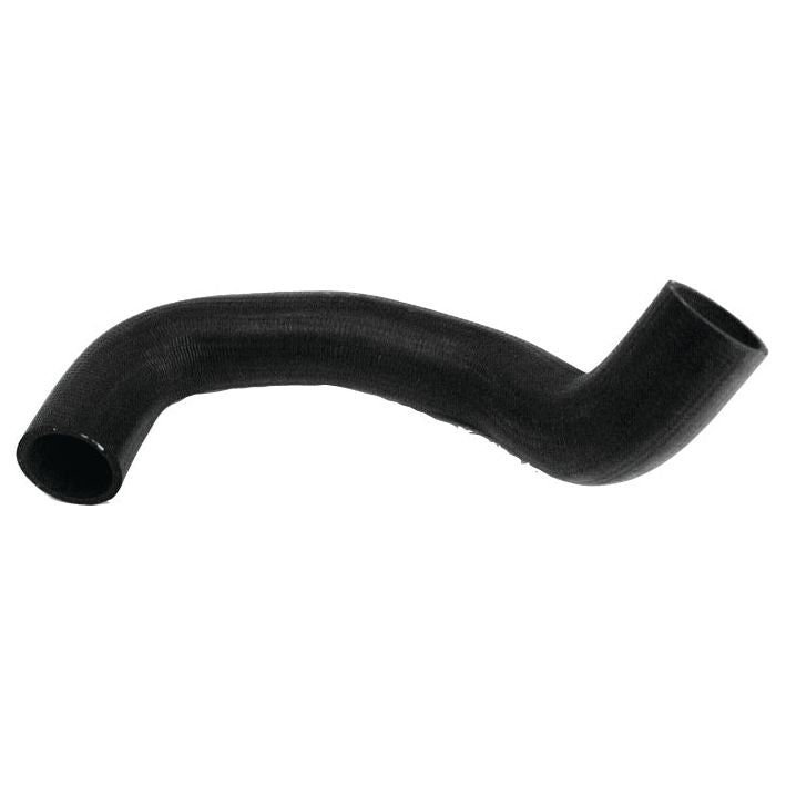 The Sparex Bottom Hose, Part No. S.66129, is a black S-shaped rubber hose with open ends and an inner diameter of 44mm on both ends. Commonly used in automotive applications, it fits Ford / New Holland models. Secure it with a durable Sparex hose clip.