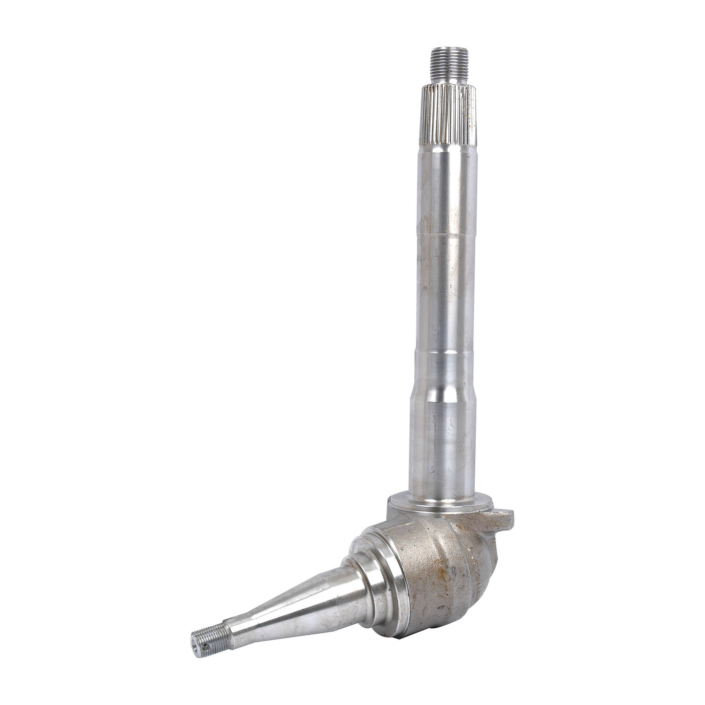 A durable fitting, the Spindle LH (Sparex Part No. S.66152) by Sparex, is a cylindrical automotive part featuring a threaded top and multiple sections, including a wider base that gradually tapers to a narrower end with a small bolt at the tip.