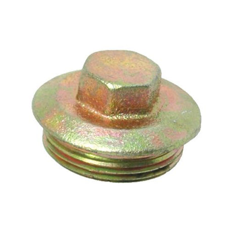 Image of the Sparex Plug (Part No. S.66181), a metallic threaded plug with a hexagonal head, commonly used to seal fluid passages in Ford New Holland mechanical systems.