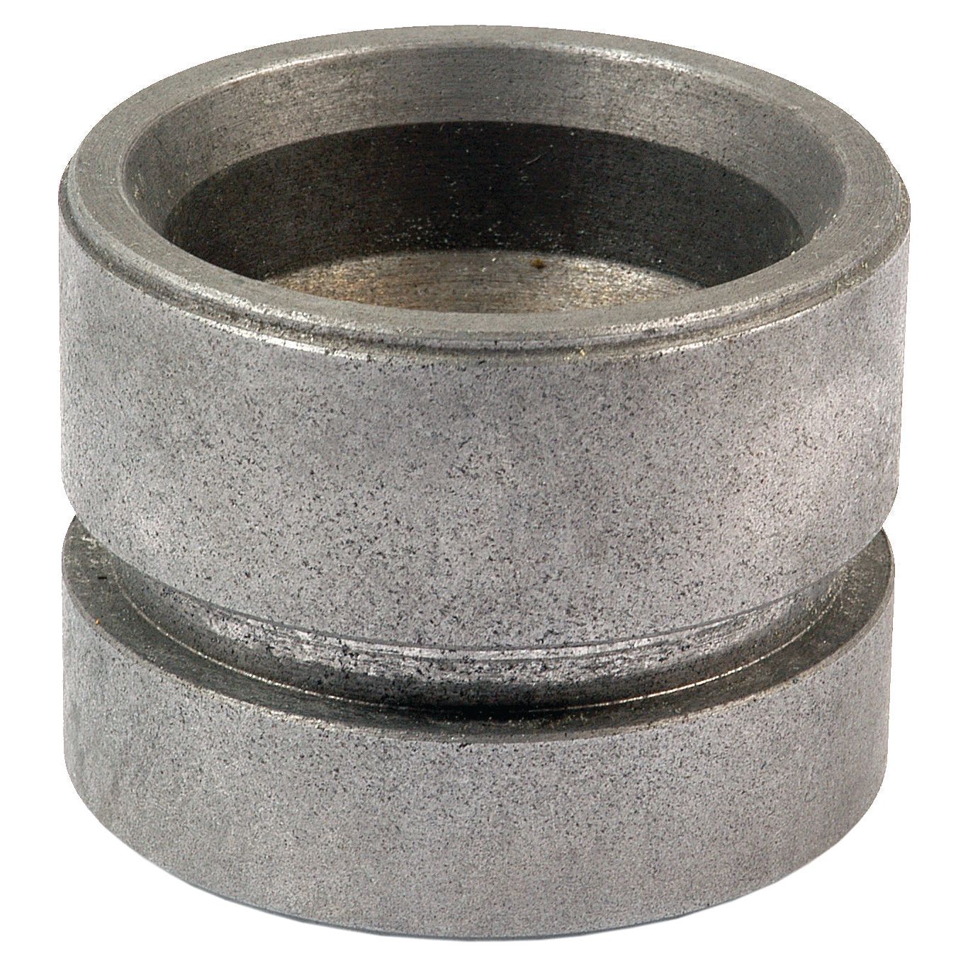 The Sparex Hydraulic Cylinder Piston (Part No. S.66192) is a cylindrical, metallic spacer featuring a hollow center and a middle groove, making it an ideal component for hydraulic lift mechanisms or piston assemblies.