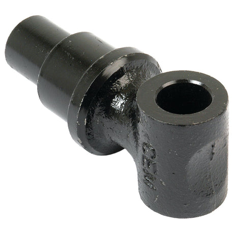 A Draft Control Yoke from Sparex, featuring a cylindrical extension on one side and a perpendicular hollow cylindrical opening on the other.