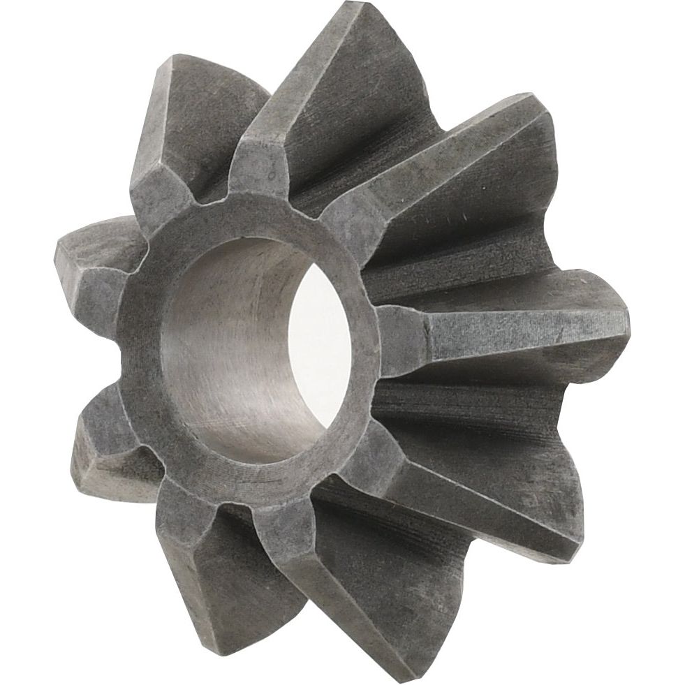 A close-up image of the Sparex Pinion Gear (Sparex Part No. S.66267) featuring a metal bevel design with straight teeth, engineered for precision mechanical applications and typically utilized in Ford New Holland differentials.