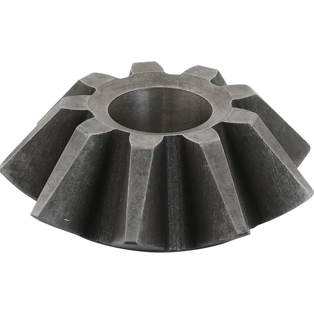 The Sparex Pinion Gear (Part No. S.66267) is a metal bevel gear with angular teeth designed to transmit motion between intersecting axes, commonly used in differential systems for Ford New Holland machinery.