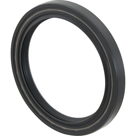 A Sparex Imperial Rotary Shaft Seal, measuring 2 15/16'' x 3 3/4'' x 3/8'' (Part No. S.66314), is a black rubber seal in a circular shape with ridges along the inner and outer edges, designed for compatibility with Case IH International Harvester and Ford New Holland machinery.