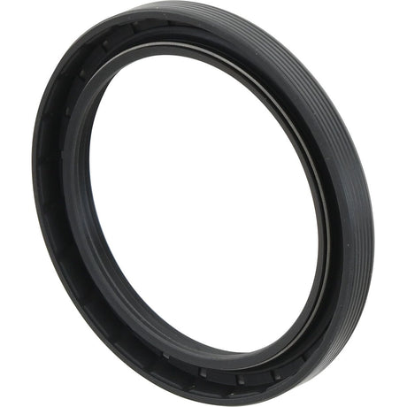 A black circular rubber gasket, the Imperial Rotary Shaft Seal (2 15/16'' x 3 3/4'' x 3/8'') by Sparex, features a ribbed outer surface and is commonly used for sealing to prevent leaks in machinery or automotive applications, including those involving Ford New Holland or Case IH International Harvester equipment.